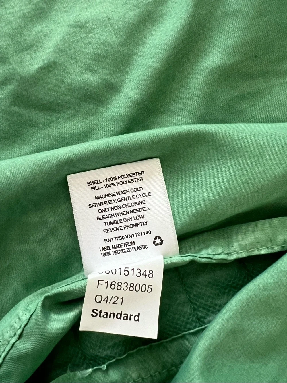 Room Essentials Green Pillow Sham- Standard